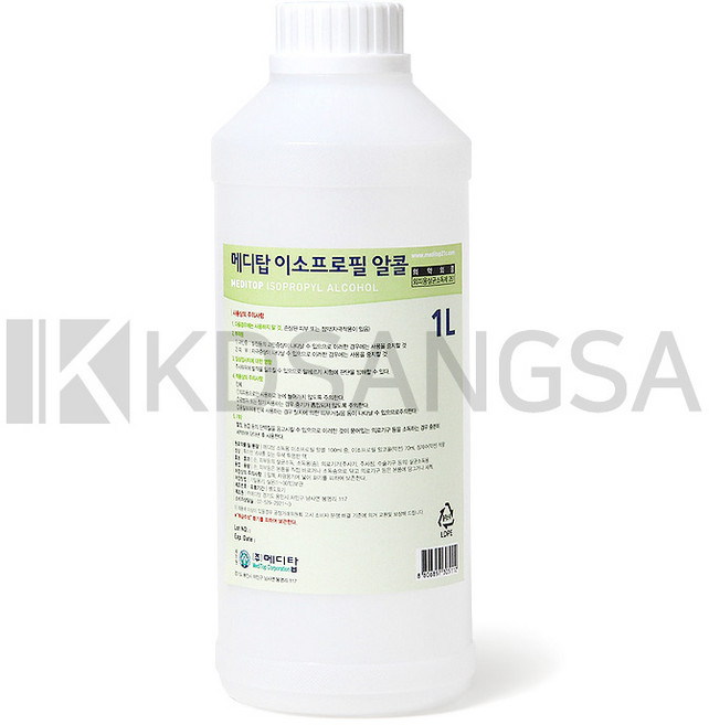 메디탑 소독용이소프로필알콜액(IPA) 1L (70%) 판매단위:1개, 1개