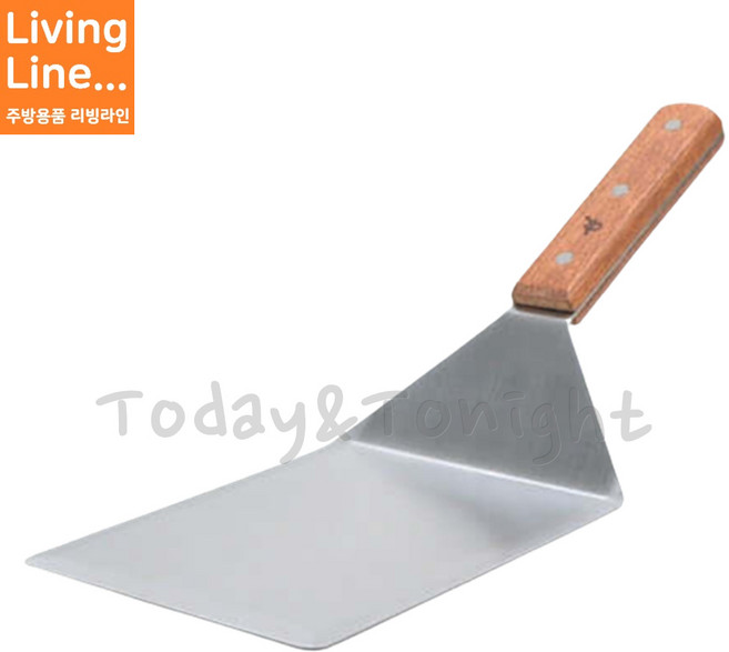 Kitchen 델키 사각 넓은 스페치 나무 손잡이 뒤집개 철판요리 파전 뒤지게 뒤집게 피자 뜨는 헤라, ♡델키 우든햄버그터너♡, [ 1개 ], 1개