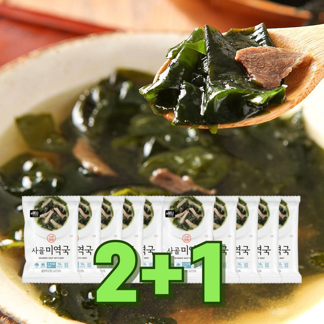 물만 부어 바로 먹는 즉석 사골미역국 블럭, 10개, 10g