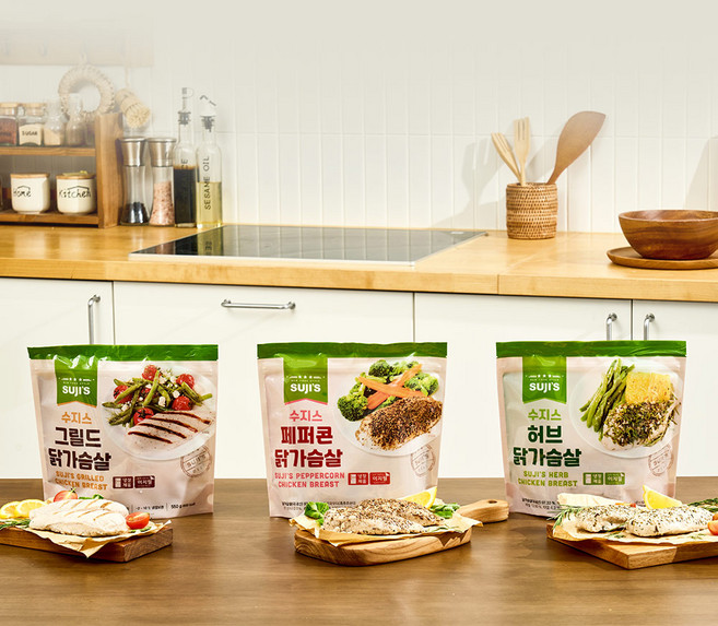 수지스 닭가슴살 그릴드 그릴드 허브 550g 묶음 (아이스박스+아이스팩 포장 포함), 3개