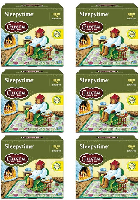 Celestial Seasonings 허브 티 자스민 레몬 진저 20개 6팩, Sleepytime, Sleepytime, 200ml