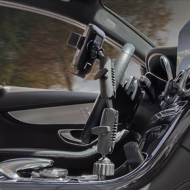 아콘 차량용 컵홀더 더블로버스트 고속충전 스마트폰거치대 핸드폰 휴대폰 갤럭시 아이폰 무선충전 거치대