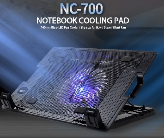 (대진씨앤엠) 노트북쿨러받침대 AD-NC700 (블랙), 1개