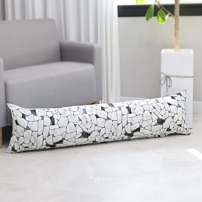 안고자는 대형 베개 바디필로우 쿠션 ( 솜포함 )( 대형 ) 150X35사이즈, 화이트블랙, 롱 베개 바디필로우 쿠션 (솜포함)(대형), 아 트