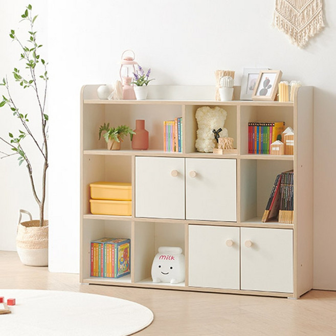 1200 높은 4단 아동 책장 아기방 책꽂이 키큰 유아, 캐롯