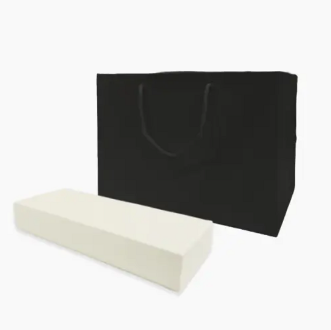 [화과자박스세트] 화과자박스아이보리 10구 + 화과자쇼핑백(블랙)10구, 1세트