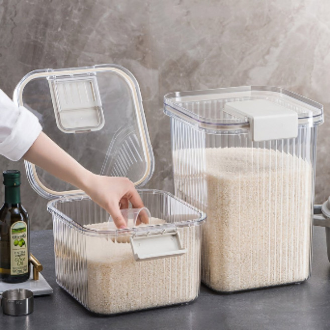 다플 밀폐 쌀통 쌀벌레방지 방습 날짜표시 곡물담는용기 주방