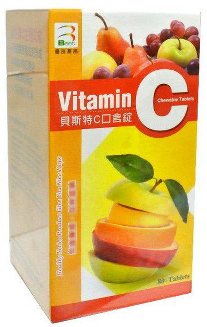 貝斯特 Vitamin C 口含錠 80錠, 1個