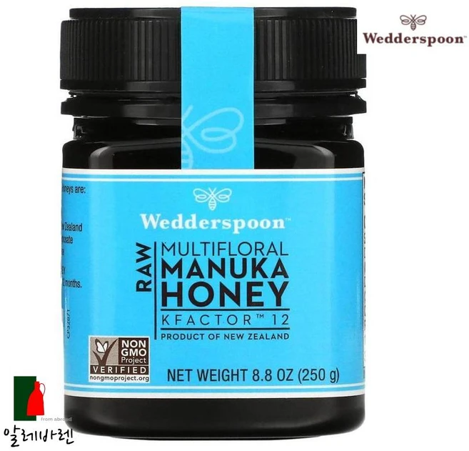 Wedderspoon 무가공 마누카 잡화꿀 Kfactor 12 250g(8.8oz) 1팩, 249.48 g, 1개 - 쿠팡