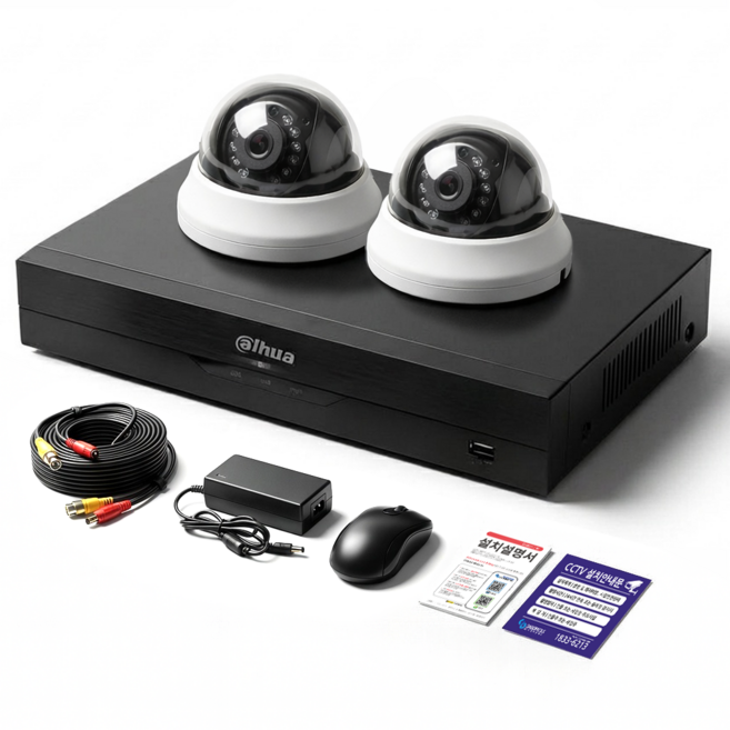 500만화소 CCTV 풀세트 실내 실외 카메라 녹화기 하드디스크 2TB 케이블 포함, 2개, 200만화소 실내카메라