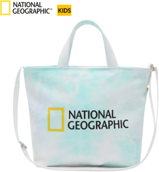 [매장발송] 내셔널지오그래픽 키즈 에코백 주니어 어린이 초등학생 데일리 여행 베이직 지퍼 스트랩 가방