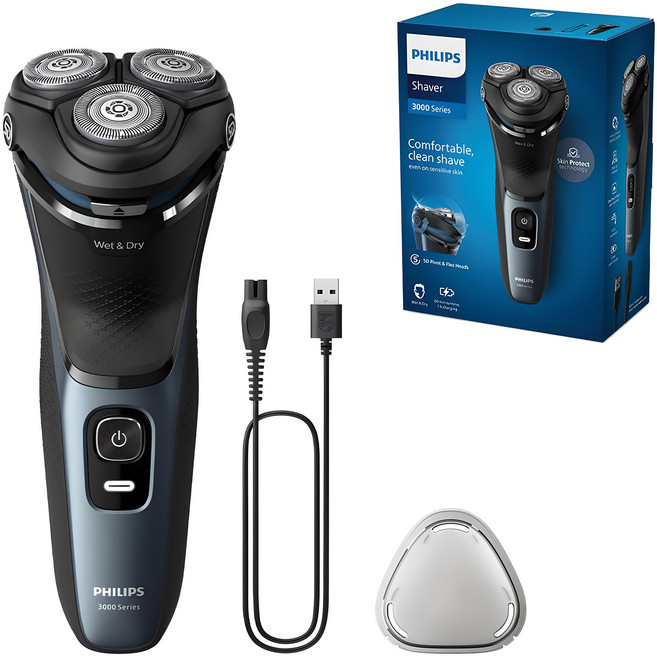 필립스 3000 시리즈 전기면도기, S3144/00, 딥블루