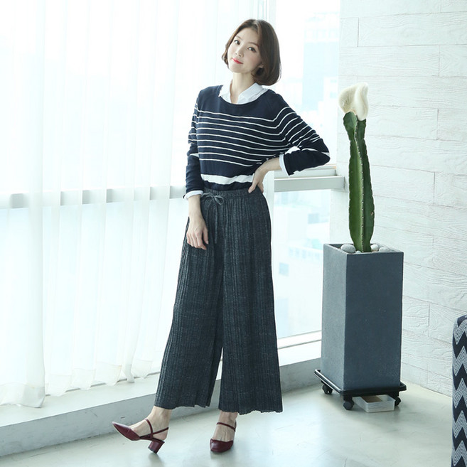 와이드밴딩바지