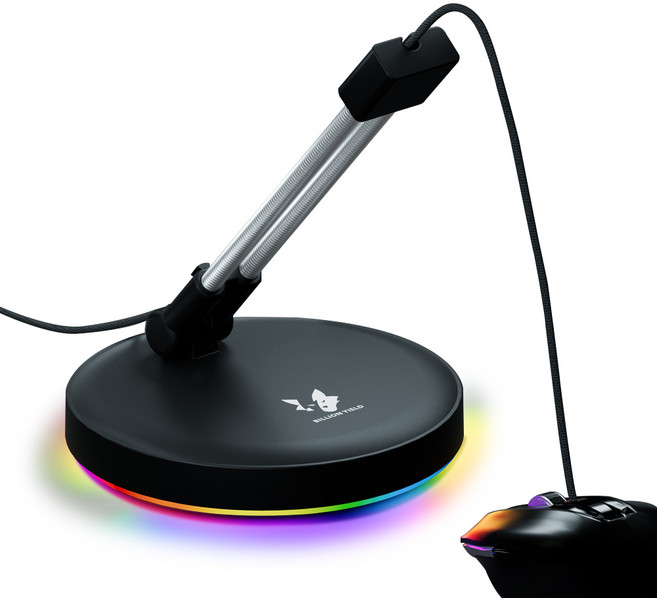 컴튜 RGB 게이밍 마우스 번지 번지대 선정리 선고정, 블랙 RGB, 1개