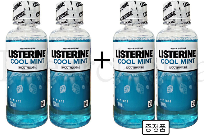 리스테린 쿨민트 구강청결제, 100ml, 4개