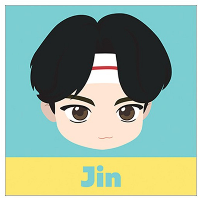 BTS 타이니탄 진 보석십자수 캔버스 25x25cm, 없음