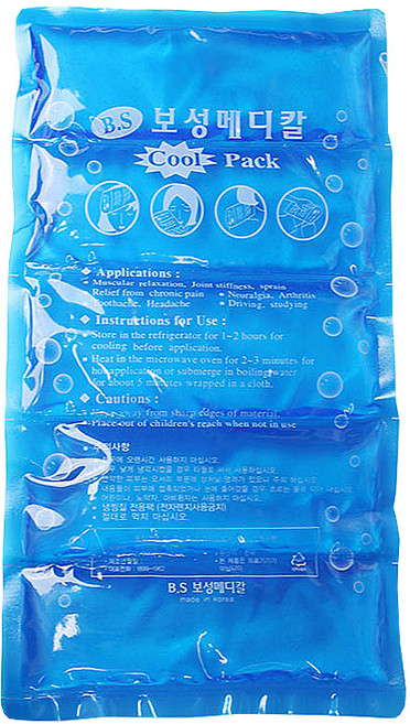 보성 COOL PACK 5단/냉찜질팩/220 410mm/냉찜질전용팩, 1개