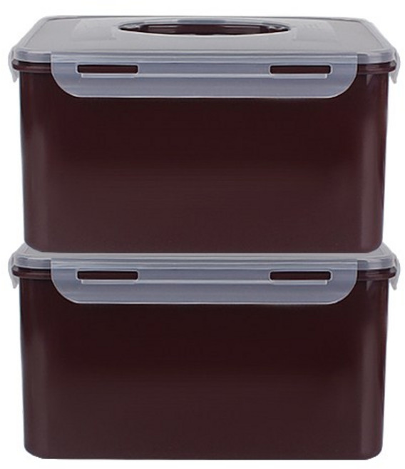 제오닉 코코아락 원핸들 김치통, 5.5L, 2개