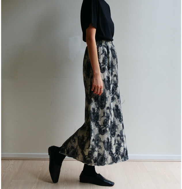 편안하게 입기 좋은 패턴트임 롱스커트 3컬러! Free(44반-66사이즈)