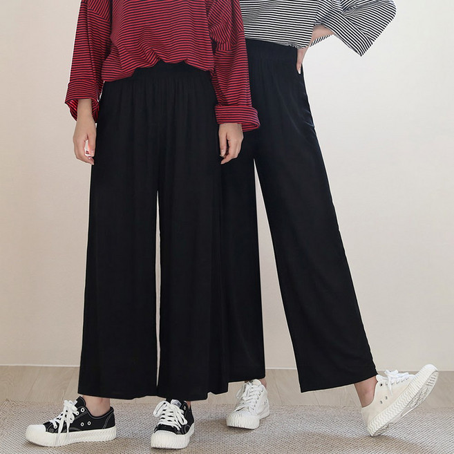 1+1 키별로 포켓 와이드 밴딩팬츠 여성 빅사이즈 라운지웨어 트레이닝 바지