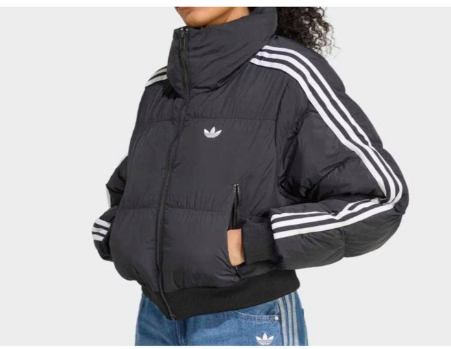 [아디다스] 매장정품 여성 아디컬러 크롭 합성 다운 퍼퍼 JX2970 오리지널 크롭 숏 푸퍼 패딩