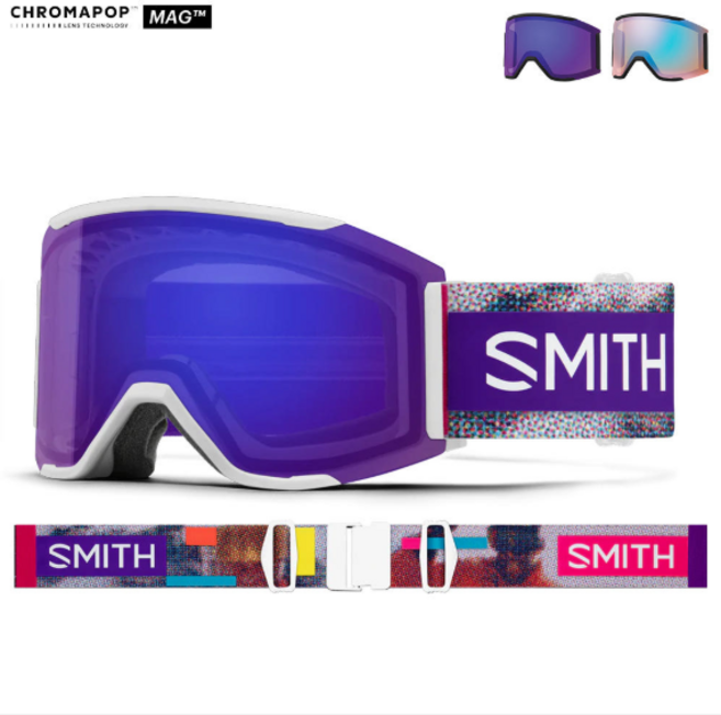 SMITH Squad Mag 스미스 스쿼드맥 시리즈 65/크로마팝 에브리데이 바이올렛 미러+스톰 블루 센서 미러, 1개
