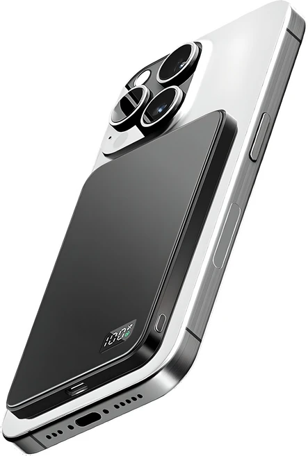 조이트론 맥세이프 울트라 슬림 초경량 고속충전 보조배터리 5000mAh C타입, MiniMax50, 블랙 - 쿠팡