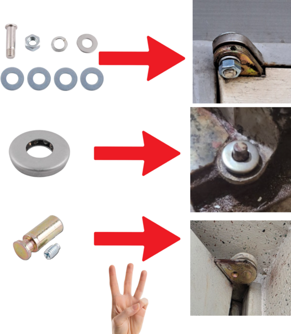 코리아마켓 처진 현관문 방화문 수리 세트 3종, 1세트