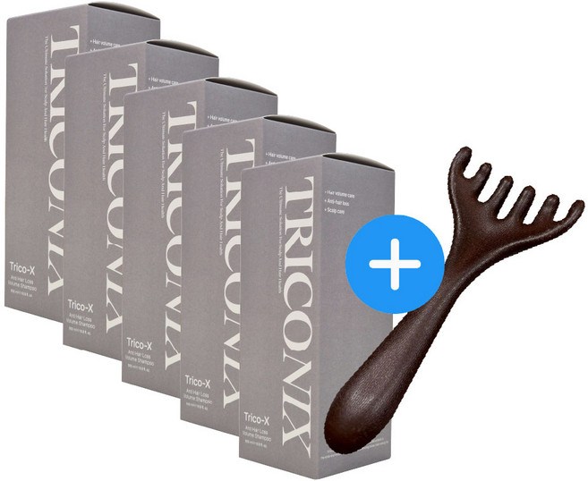 트리코닉스 샴푸 두피 영양 모발 관리 케어 볼륨 탈모완화 남녀공용 추가 두피 괄사 1P 증정, 5개, 500ml