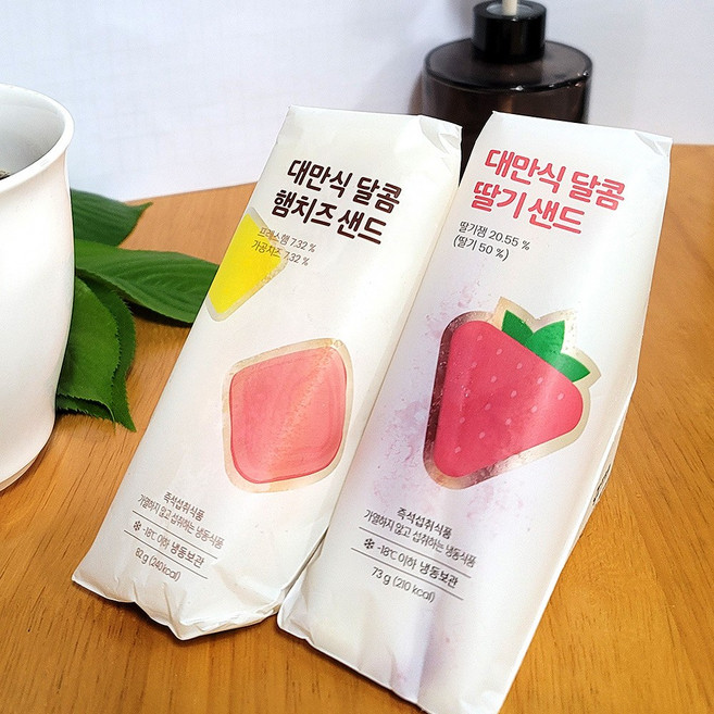 아워홈 대만 샌드위치 / 달콤 딸기 샌드위치 73g X 5개 + 햄치즈 샌드위치 82g X 5개, 1개