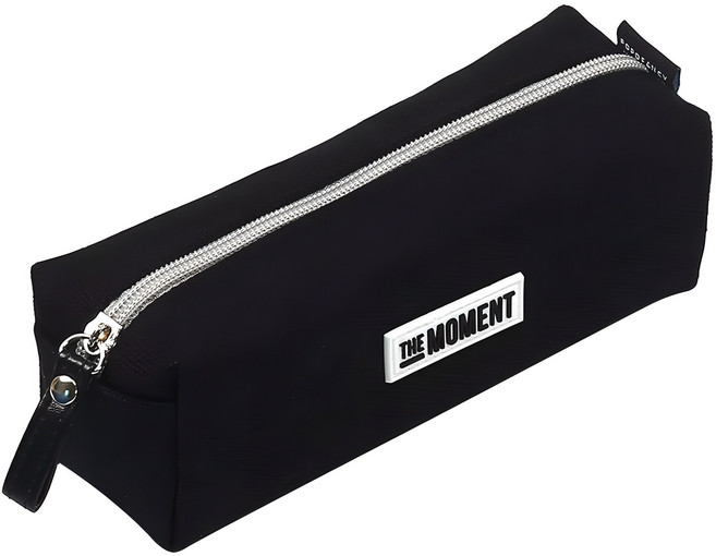 포포팬시 더모먼트 심플 펜 파우치, 블랙, 1개