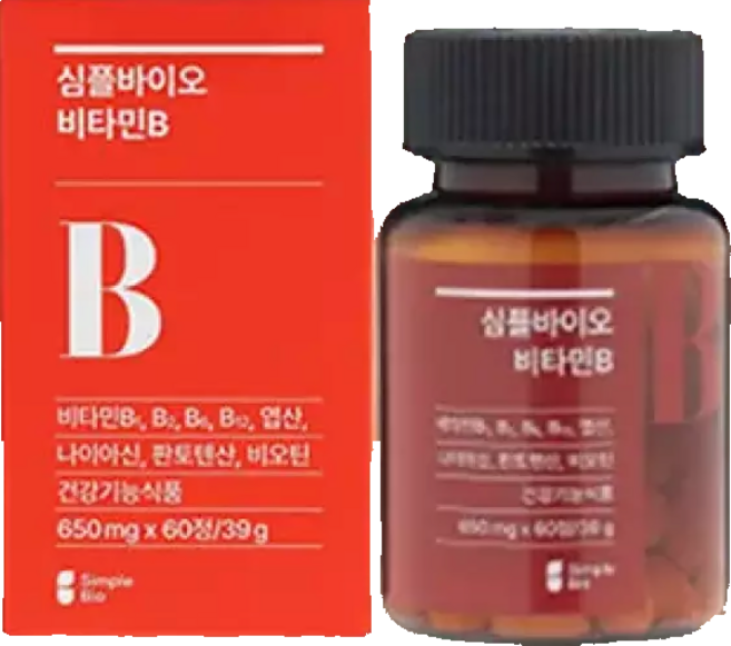 심플바이오 비타민B 60정x1병(2개월), 1개, 60정