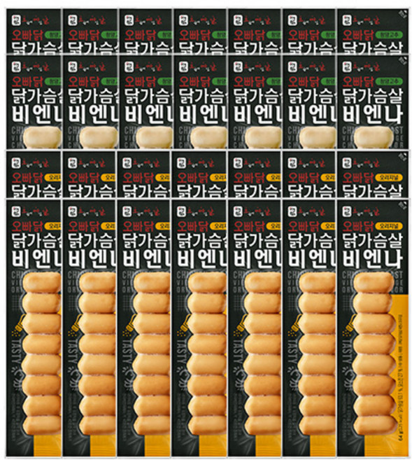 오빠닭 닭가슴살 비엔나 소시지 혼합구성, 28개, 64g