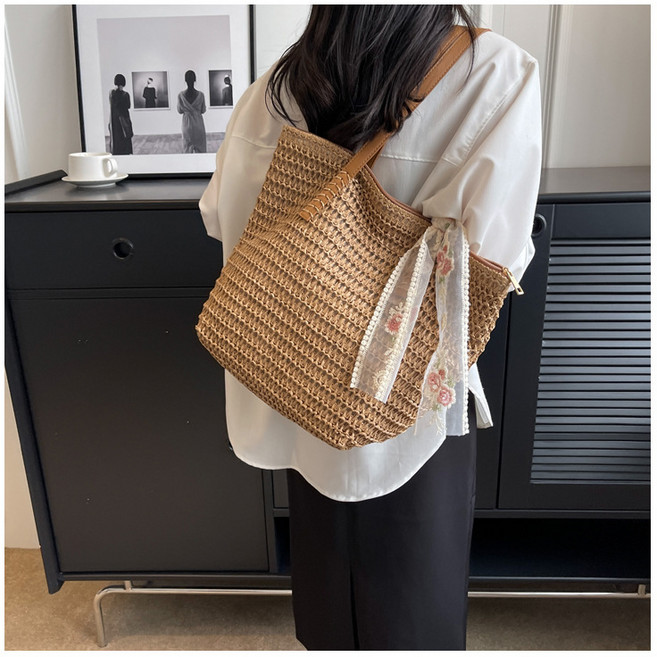 루카스 데일리 라탄가방 여행 휴양지 숄더백