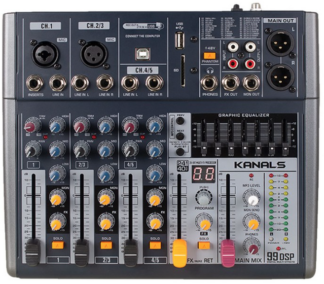 카날스 전문가용 5Ch 오디오 믹서, BKG-50