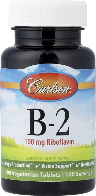 칼슨 비타민B2 100mg 100 베지정, 100정, 5개 - 쿠팡