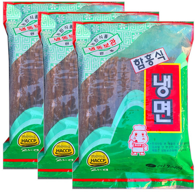 팔도맛쟁이 농민식품 함흥냉면, 3개, 2kg