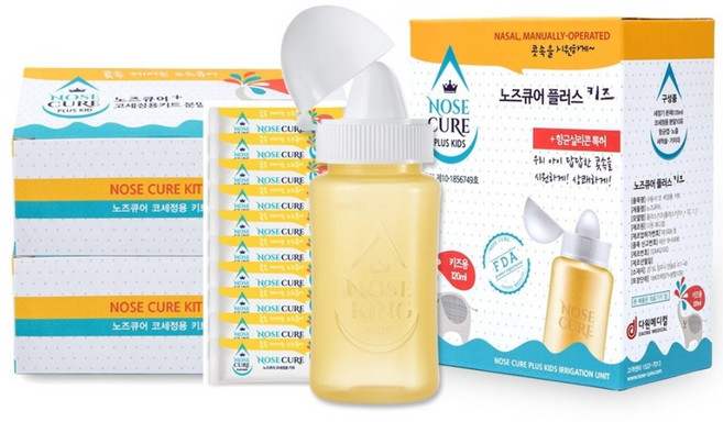 노즈큐어 어린이 코세척기 세트 + 코세척 분말 120p, 1세트