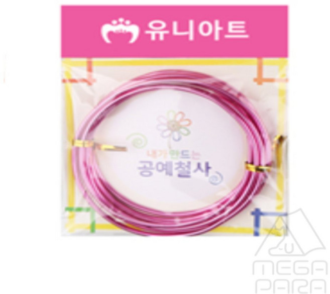 미니파라 공예철사 3.0mm 20번 분홍 1P 모루인형철사