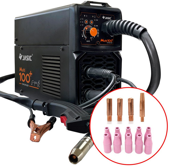 위더스 제이식 자식 논가스 와이어 전용 용접기 M100 용접봉 포함 휴대용 용접기, 1개