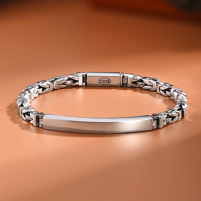 라비네오 실버925 수제명품 남자 체인 은팔찌