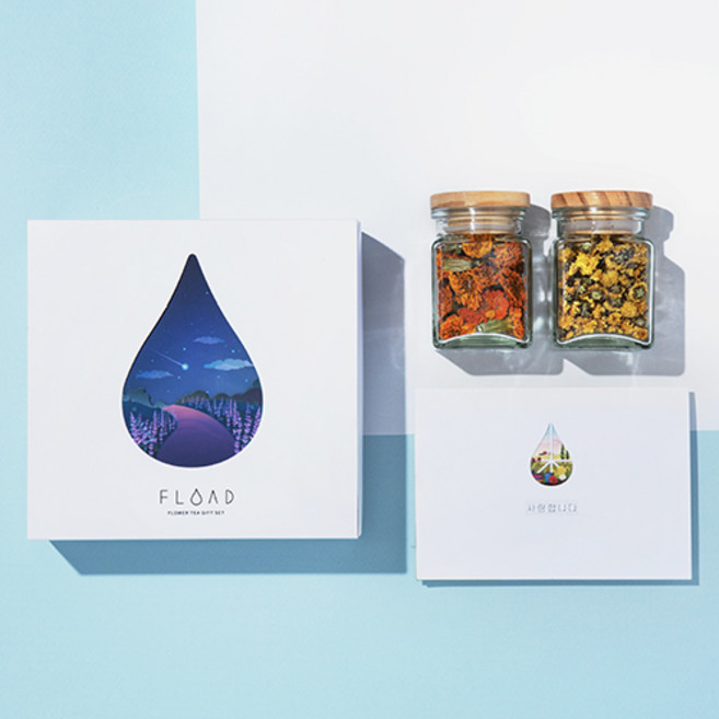 플로드 꽃차 2종 선물세트, 캐모마일 + 메리골드, 1세트