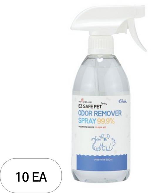 이지세이프펫 스퀘어 반려동물 탈취제 무향, 10개, 500ml