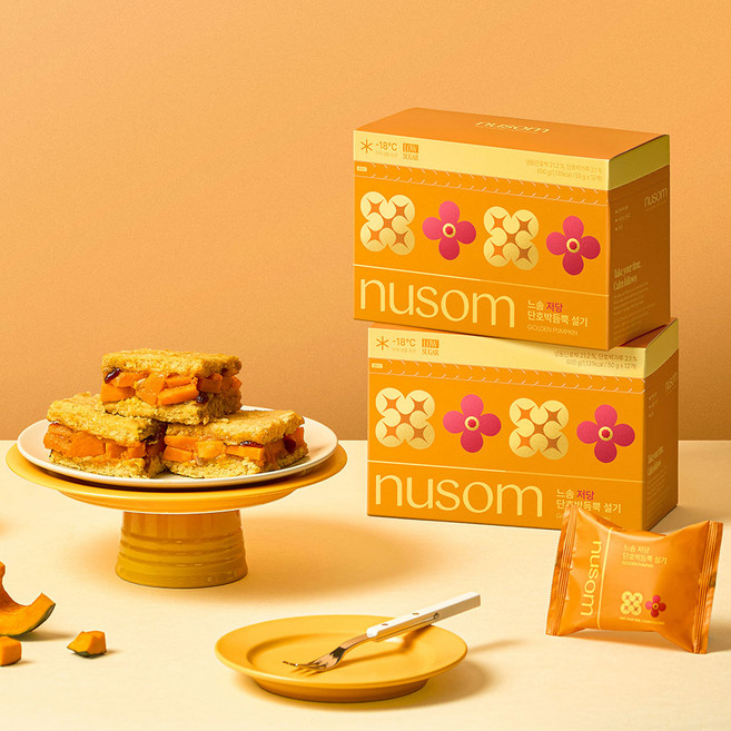 느솜 저당 단호박듬뿍 설기, 12개, 50g