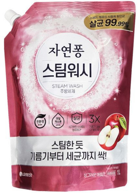 자연퐁 스팀워시 애플향 1L. x 5개, 1L