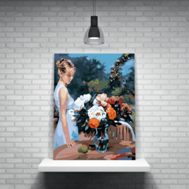 DIY 명화그리기 세트 유화 99종 40x50 그림 인물 꽃 풍경 동물 도시 캐릭터 고급 캔버스, A-241 오드리헵번 리즈, 1개