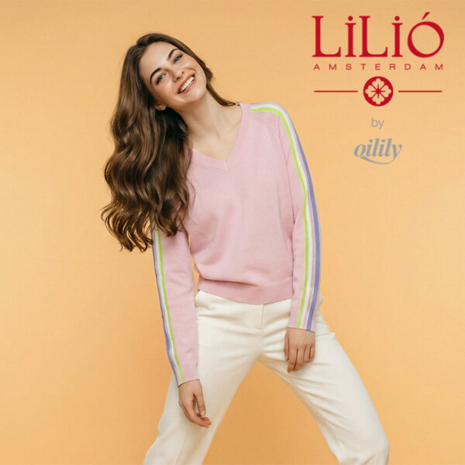 [릴리오] by 오일릴리 26SS 울 캐시미어 블렌디드 크로셰 V넥니트