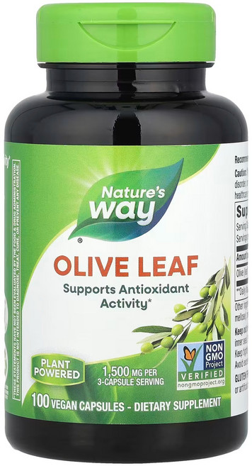 네이쳐스웨이 올리브 잎 500mg 비건 캡슐 100정, 1개
