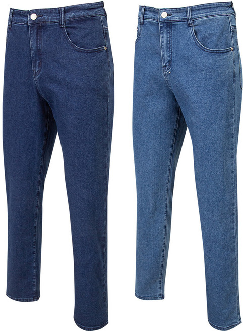 봄 가을 중년 남성 청바지 일자 스판 편한 밑위길이