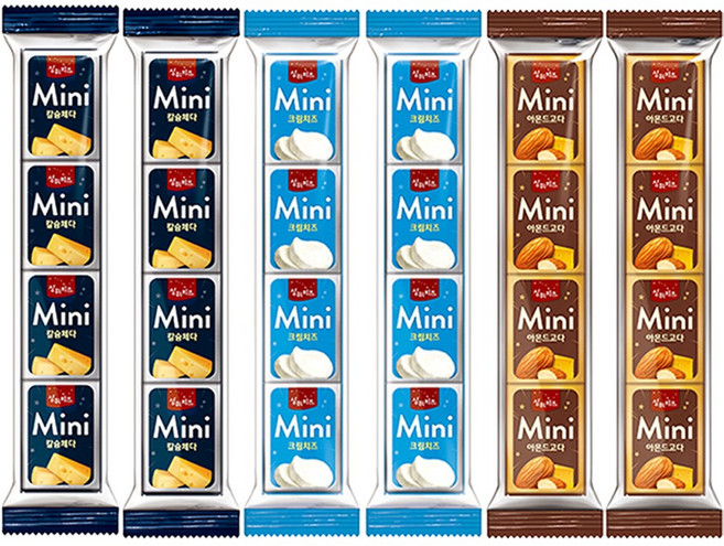 [매일유업] 상하 미니치즈 3종 (칼슘체다+크림치즈+아몬드고다), 24개